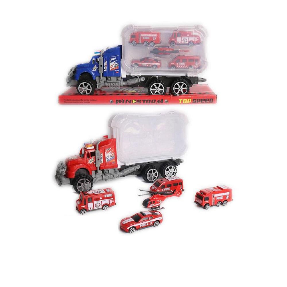 Tractomula Rescate PLASTICOS ASOCIADOS con carros friccion base y tapa img #1