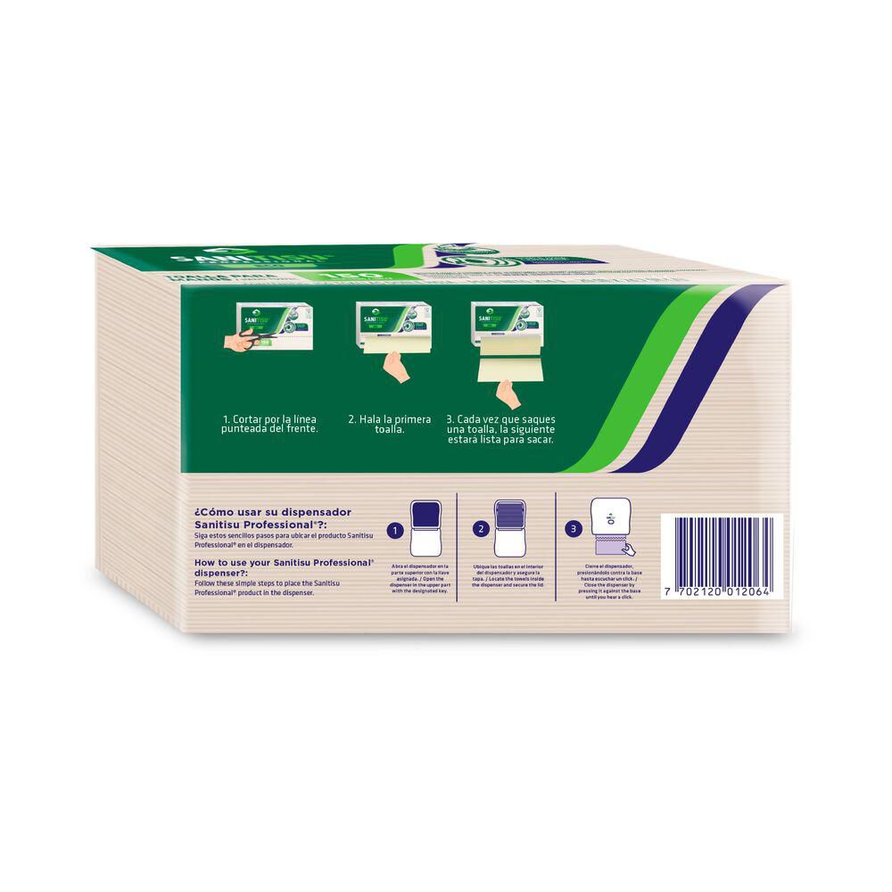 Toallas de manos SANI TISU PROFESSIONAL dobladas en V (150  und) img #3