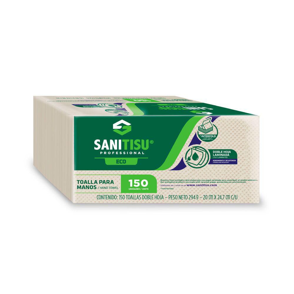 Toallas de manos SANI TISU PROFESSIONAL dobladas en V (150  und) img #5