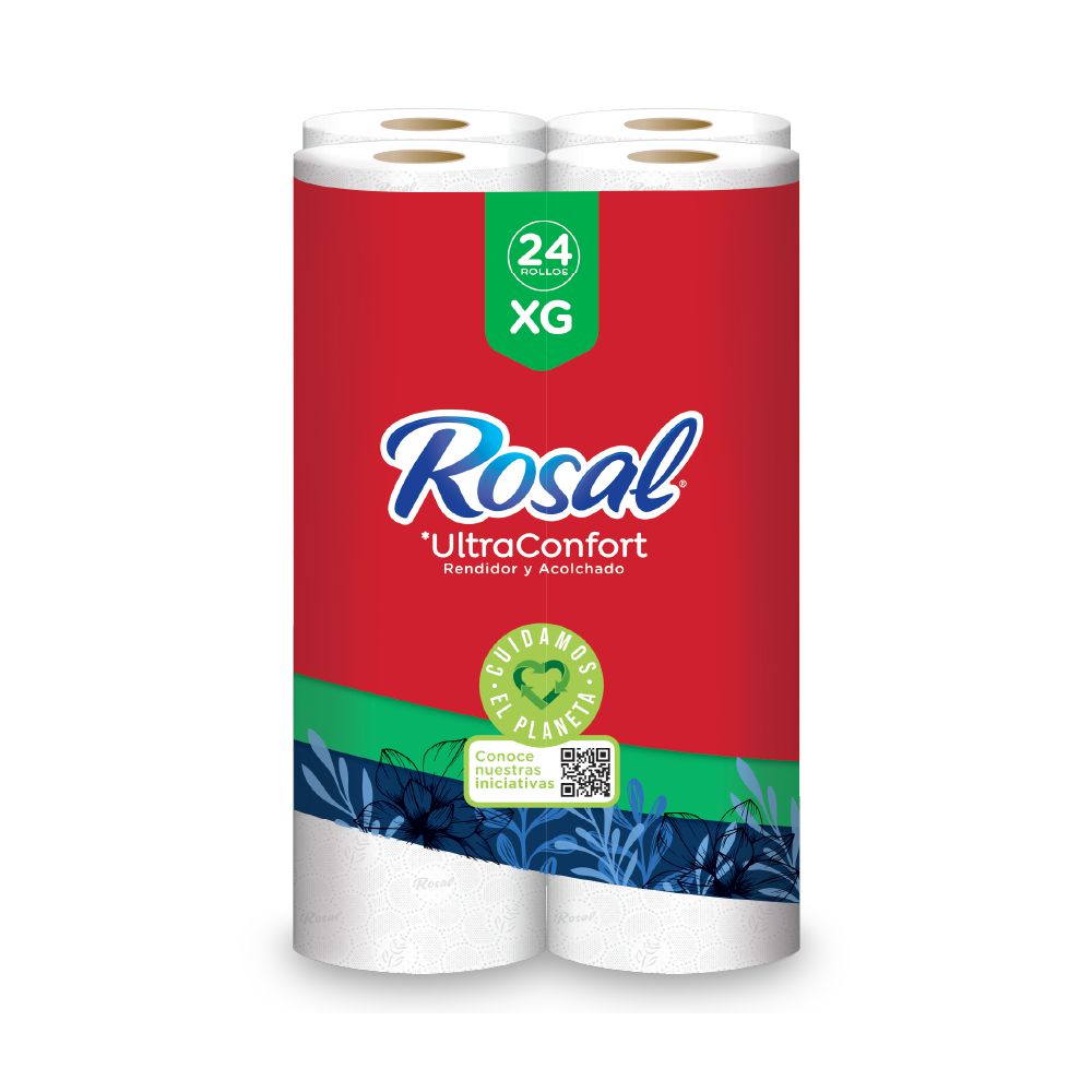 Papel higiénico ROSAL triple hoja rendidor x24 rollos (600  mts) img #7