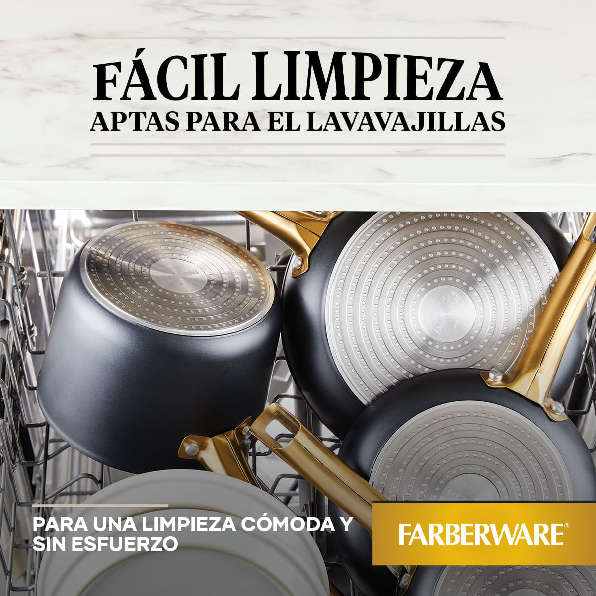 Plancha con Grill 27cm. Forged Induction. Aluminio forjado. Antiadherente Cerámico. Color Negro. Placa de Inducción. Farberware. img #11