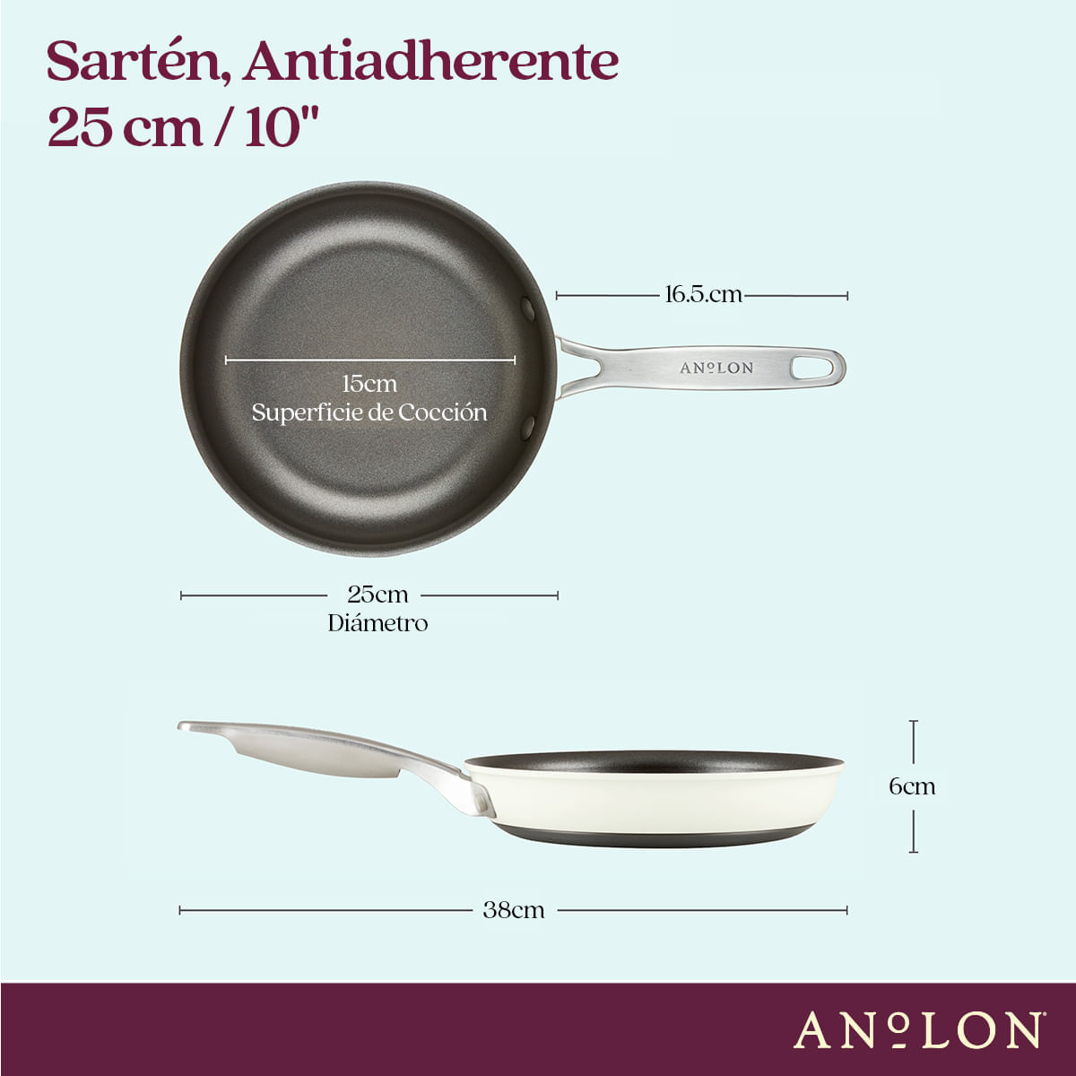 Sartén antiadherente anodizado duro. Archieve Anolon img #3
