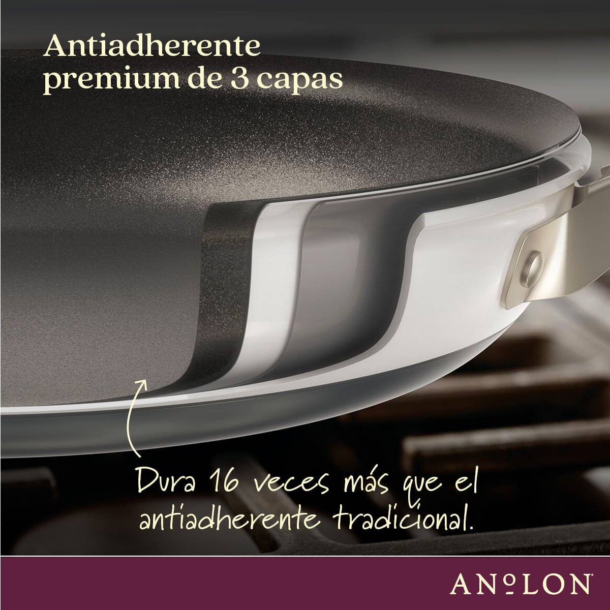 Sartén antiadherente anodizado duro. Archieve Anolon img #4