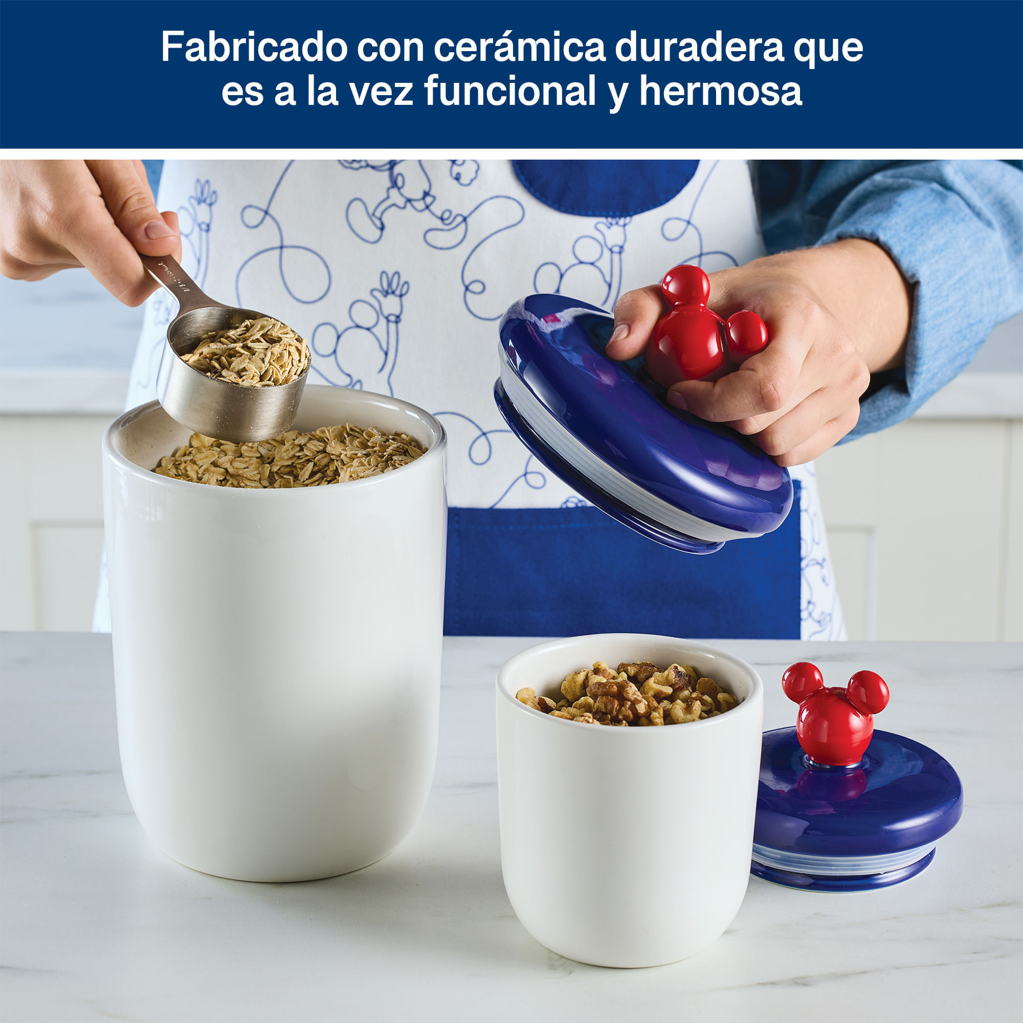 Set x 2 recipientes de cerámica con tapa hermética para almacenamiento. Colección Disney Home Bon Voyage img #9