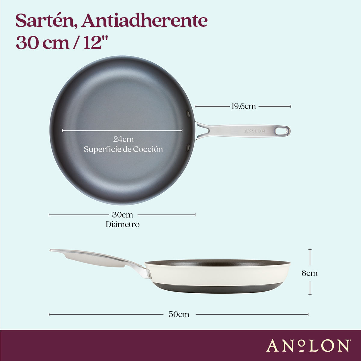 Sartén antiadherente anodizado duro. Archieve Anolon img #3