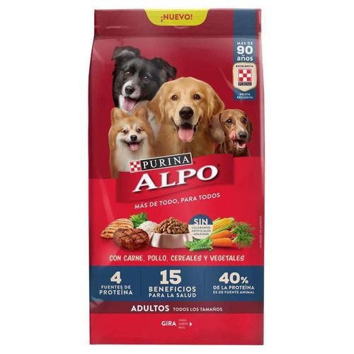 Comida para perros ALPO adultos con cereales y vegetales (2000  gr)