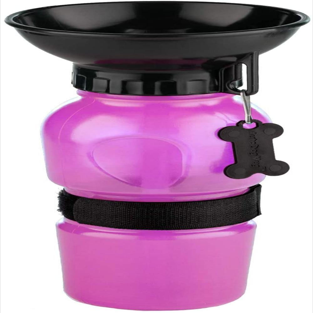 Bebedero portátil para perros. Modelo Sanremo carita rosa 300 ml