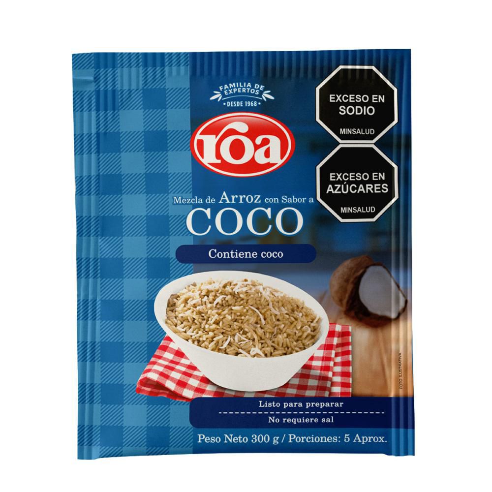 Arroz ROA con coco listo para preparar (300  gr) img #1