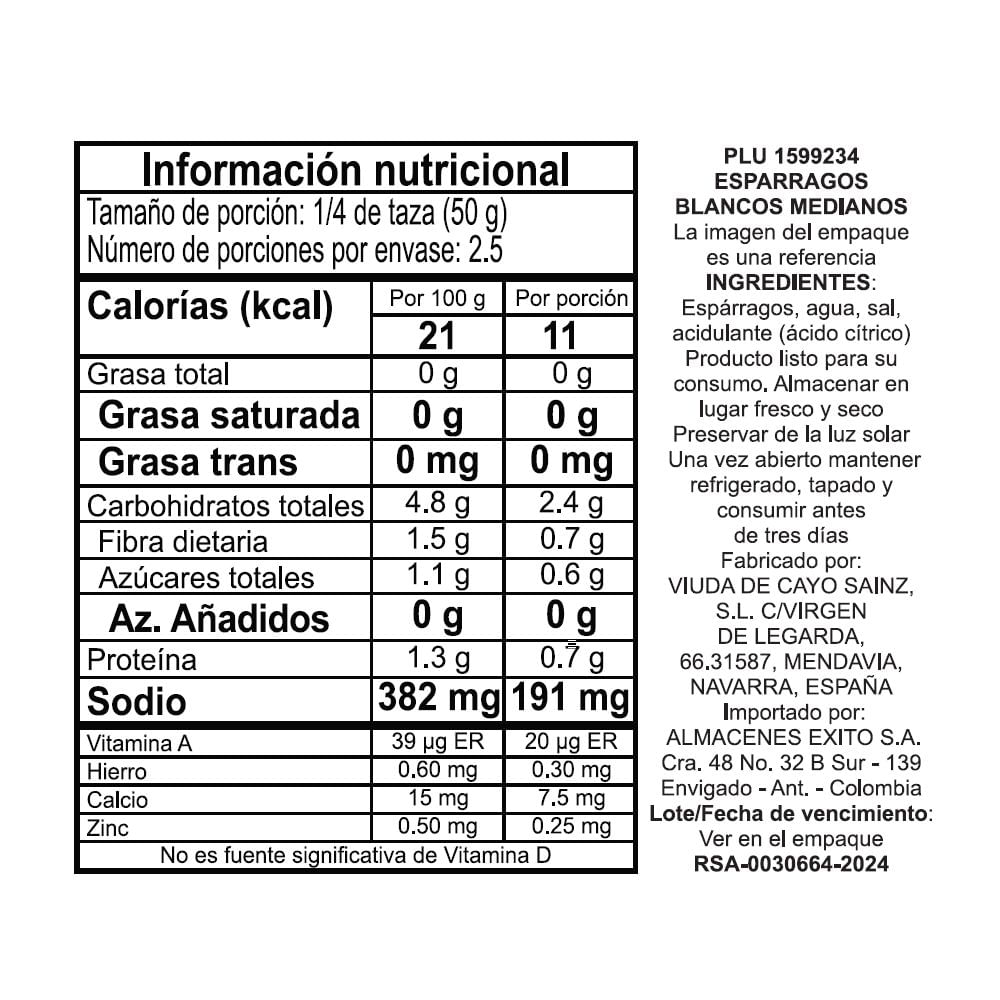 Espárragos EL CORTE INGLÉS MARCA EXCLUSIV blancos (125  gr) img #2