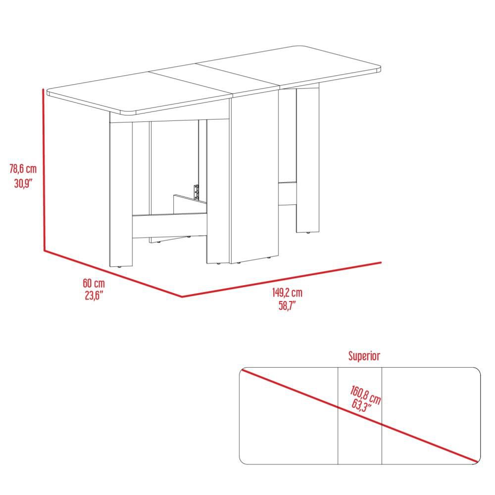 Mesa Plegable Gateleg  Wengue Macadamia RTA MWM 9428 img #4