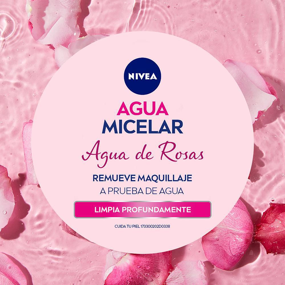 Agua micelar NIVEA desmaquillante con agua de rosas (400  ml) img #3