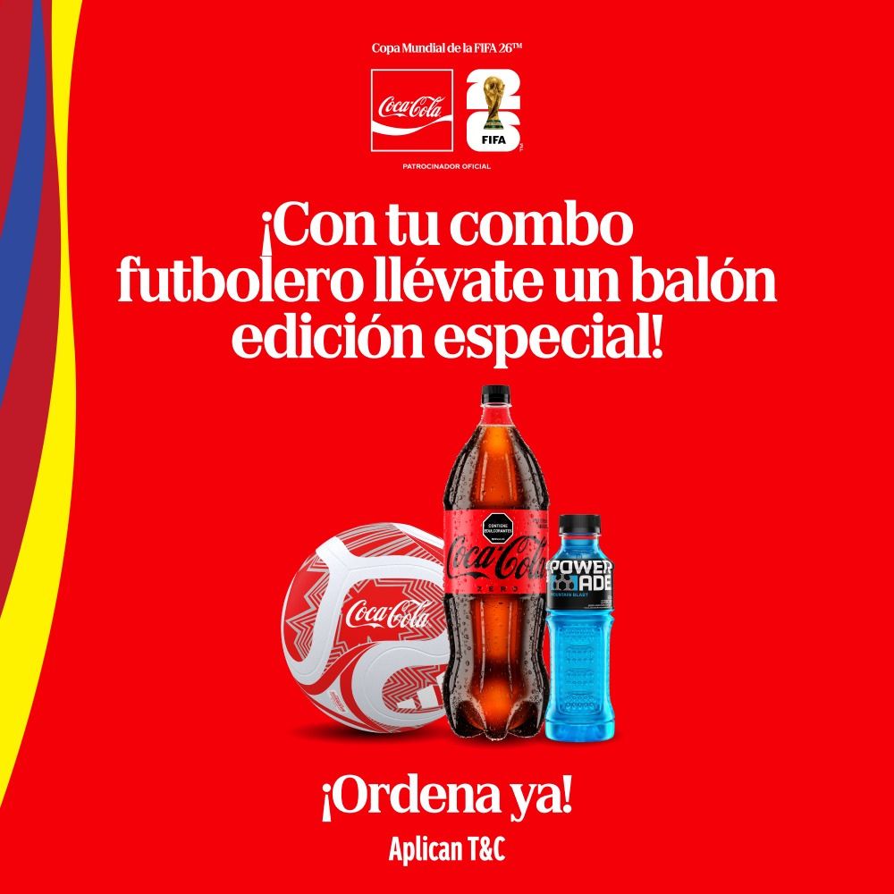 Combo futbolero 4 - Coca Cola Zero + Powerade + Balón N°5 Adidas img #2