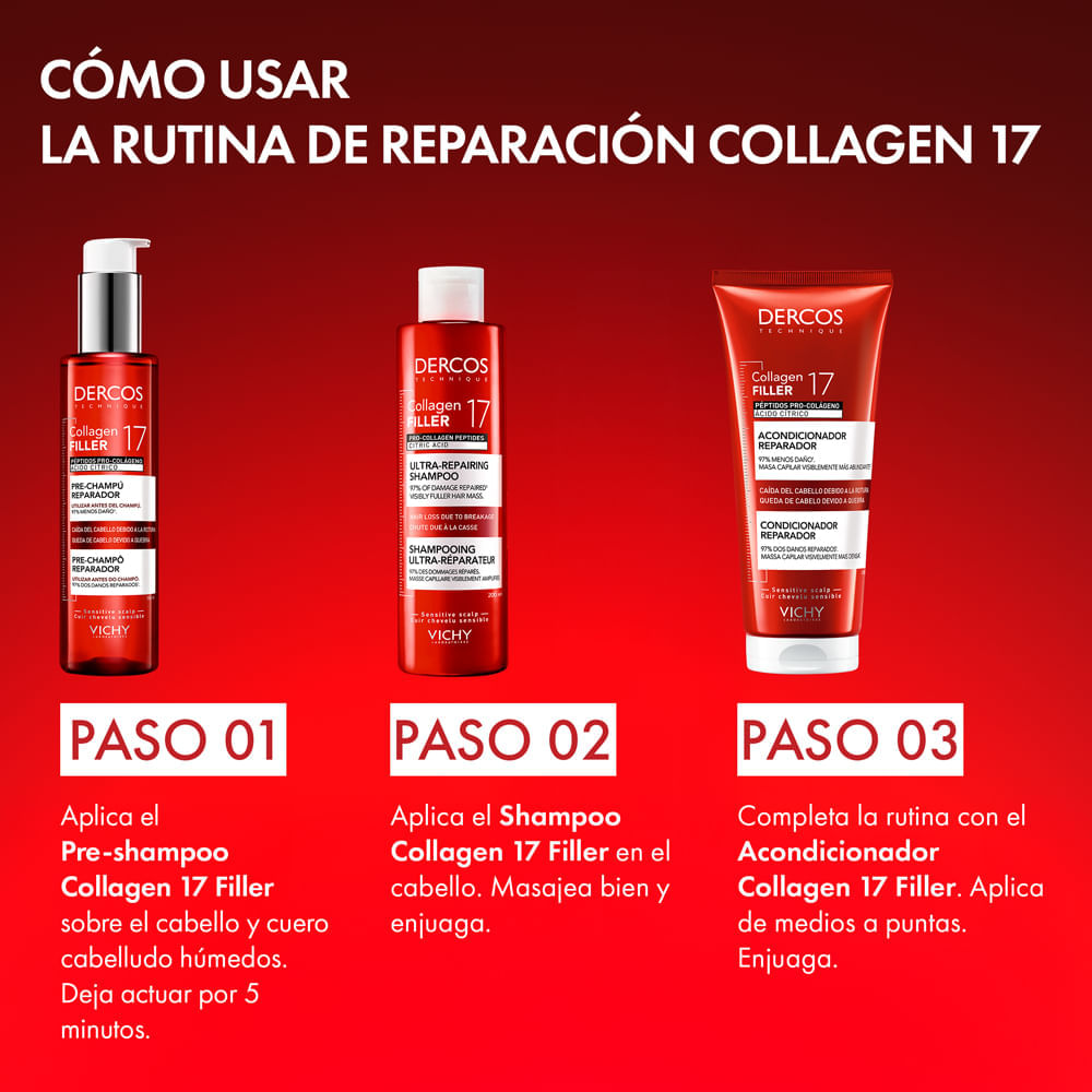 Pre Shampoo Dercos Collagen 17 Filler - Vichy img #4