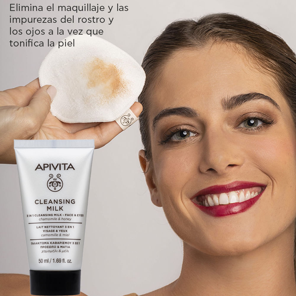 Cleasing Milk 3 en1 - Face & Eyes - Apivita img #4