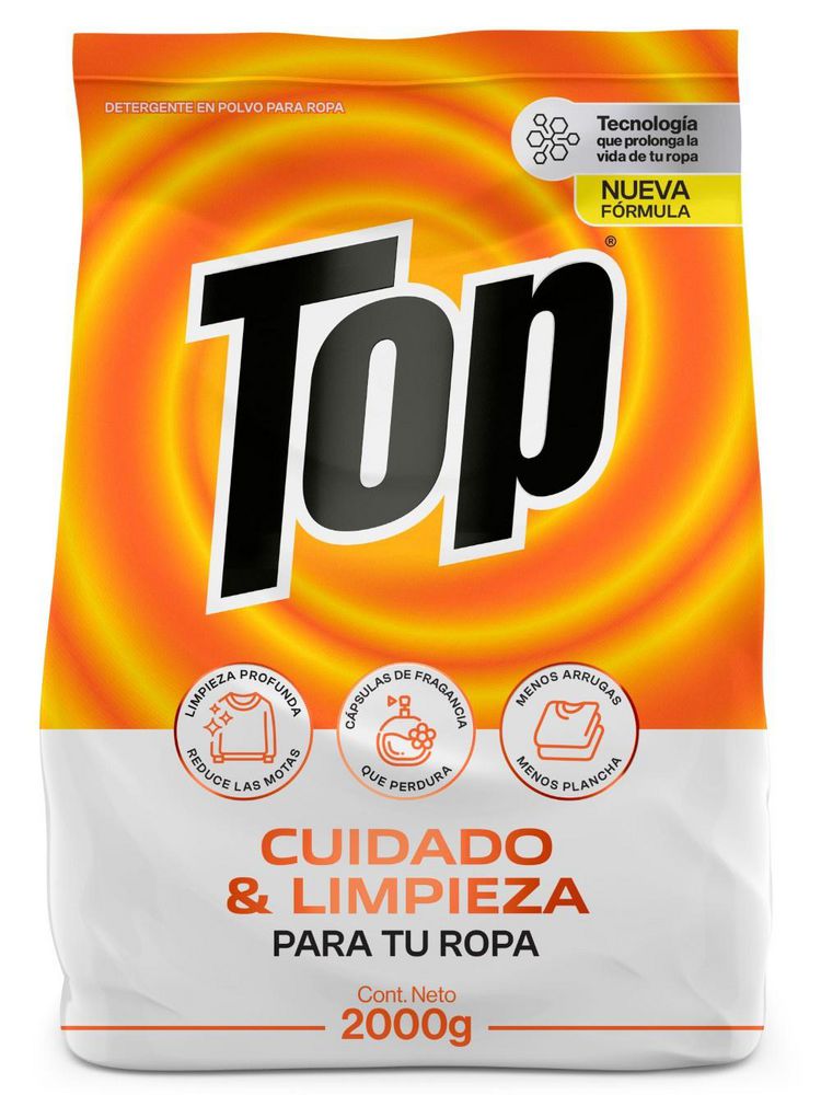 Detergente en polvo TOP cuidado y limpieza (2000  gr) img #2