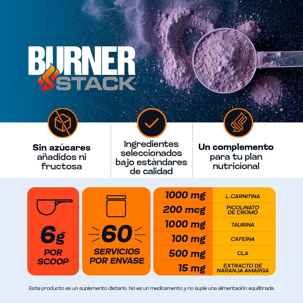 Quemador de grasa MEGAPLEX Burner Stack Uva (360  gr) img #3