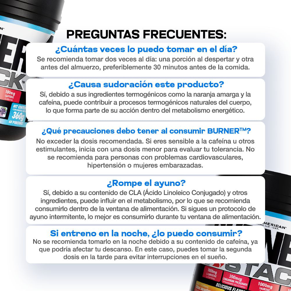 Quemador de grasa MEGAPLEX Burner Stack Uva (360  gr) img #7