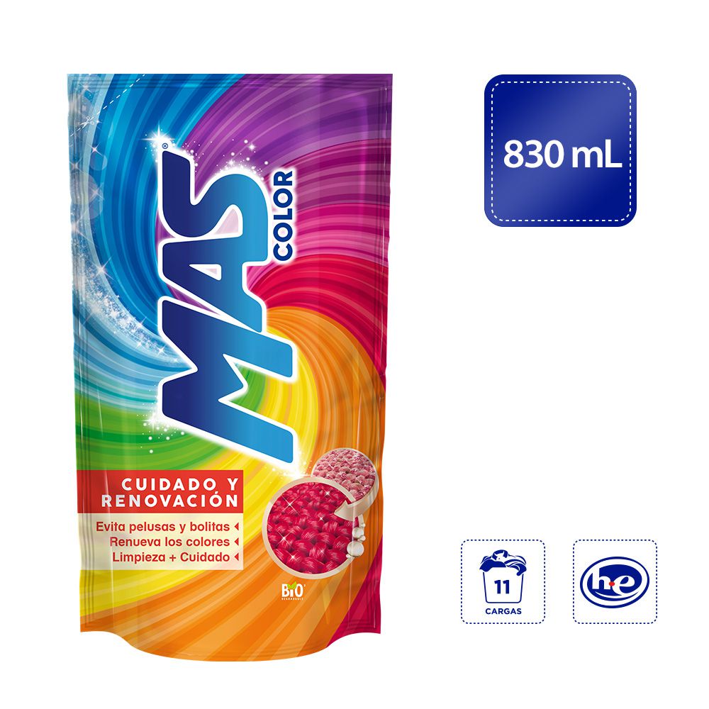 Detergente MAS líquido ropa color (830  ml) img #1