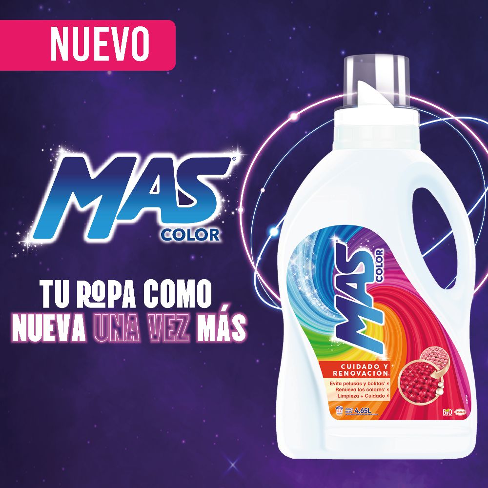 Detergente MAS líquido ropa color (830  ml) img #5