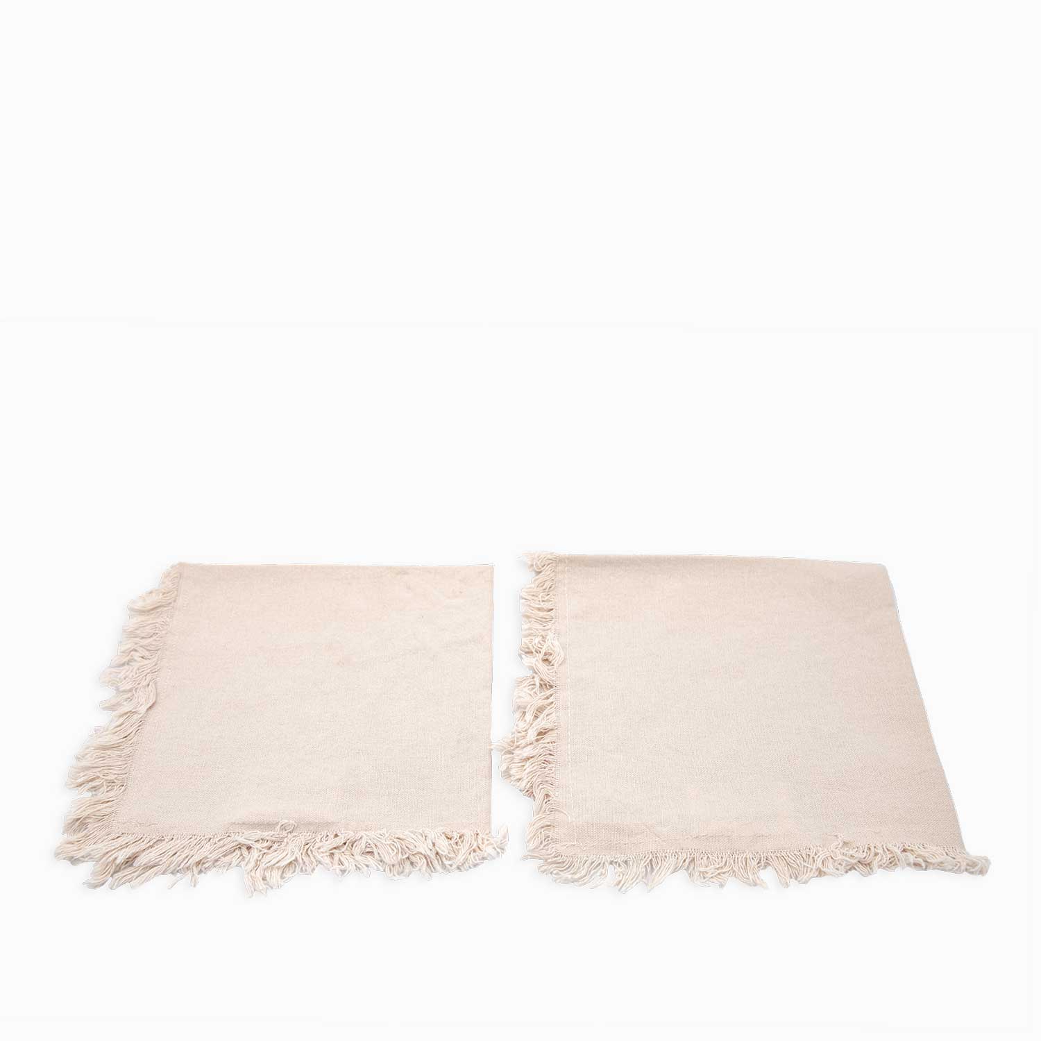 Servilletas de tela flecos beige setx2 img #2