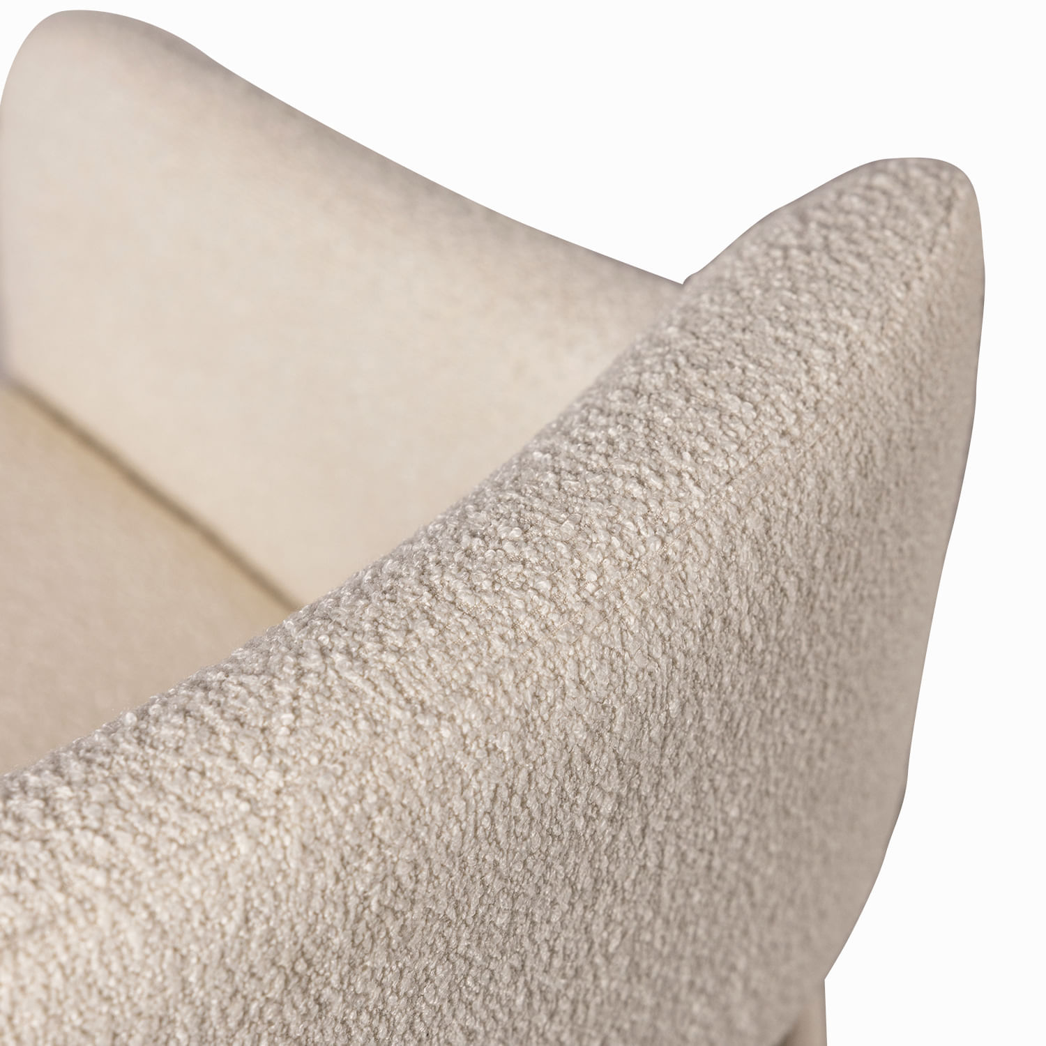 Silla comedor brazos yates beige boucle 79x59x57 img #5
