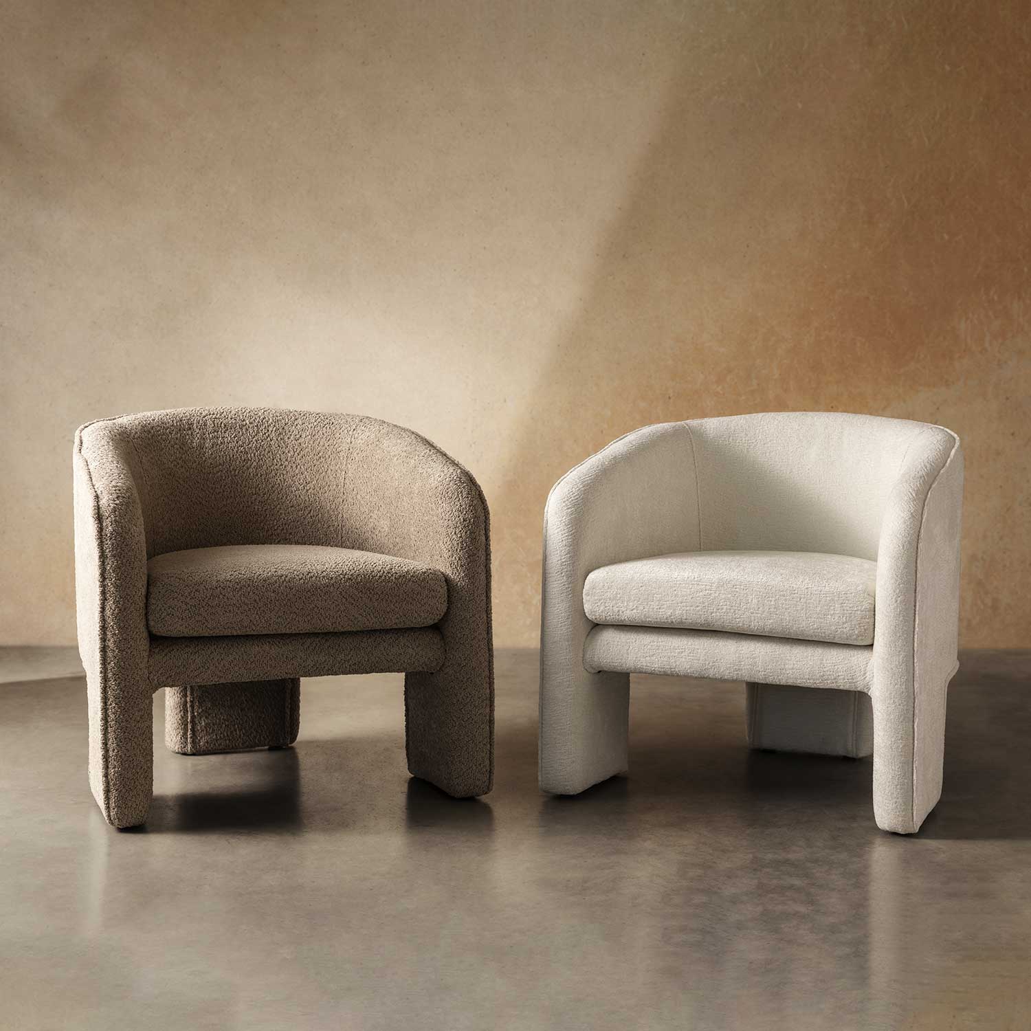 Poltrona Trípode beige boucle 74x74x71cm img #4