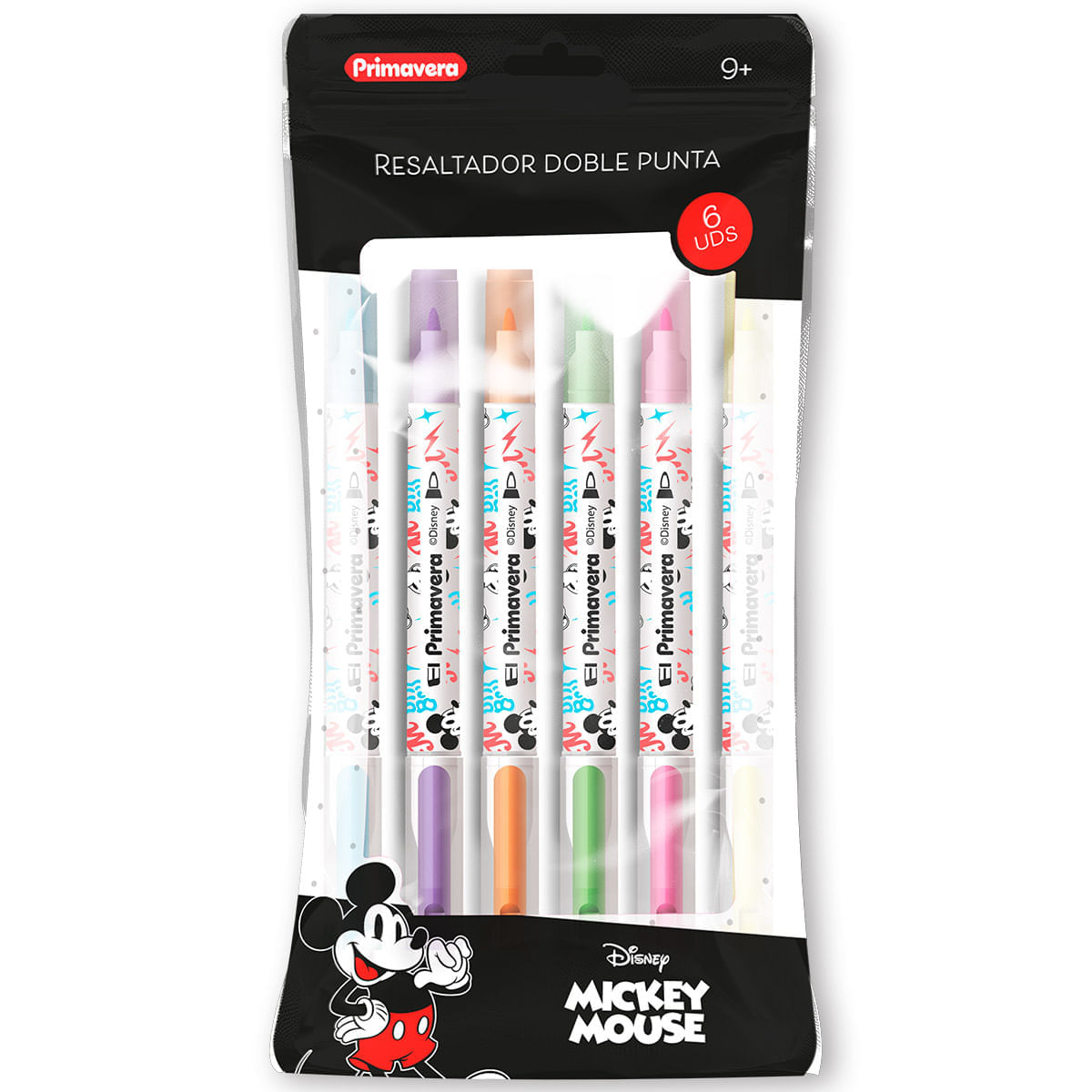 Resaltador Doble Punta  Mickey Mouse Pastel X6 img #1