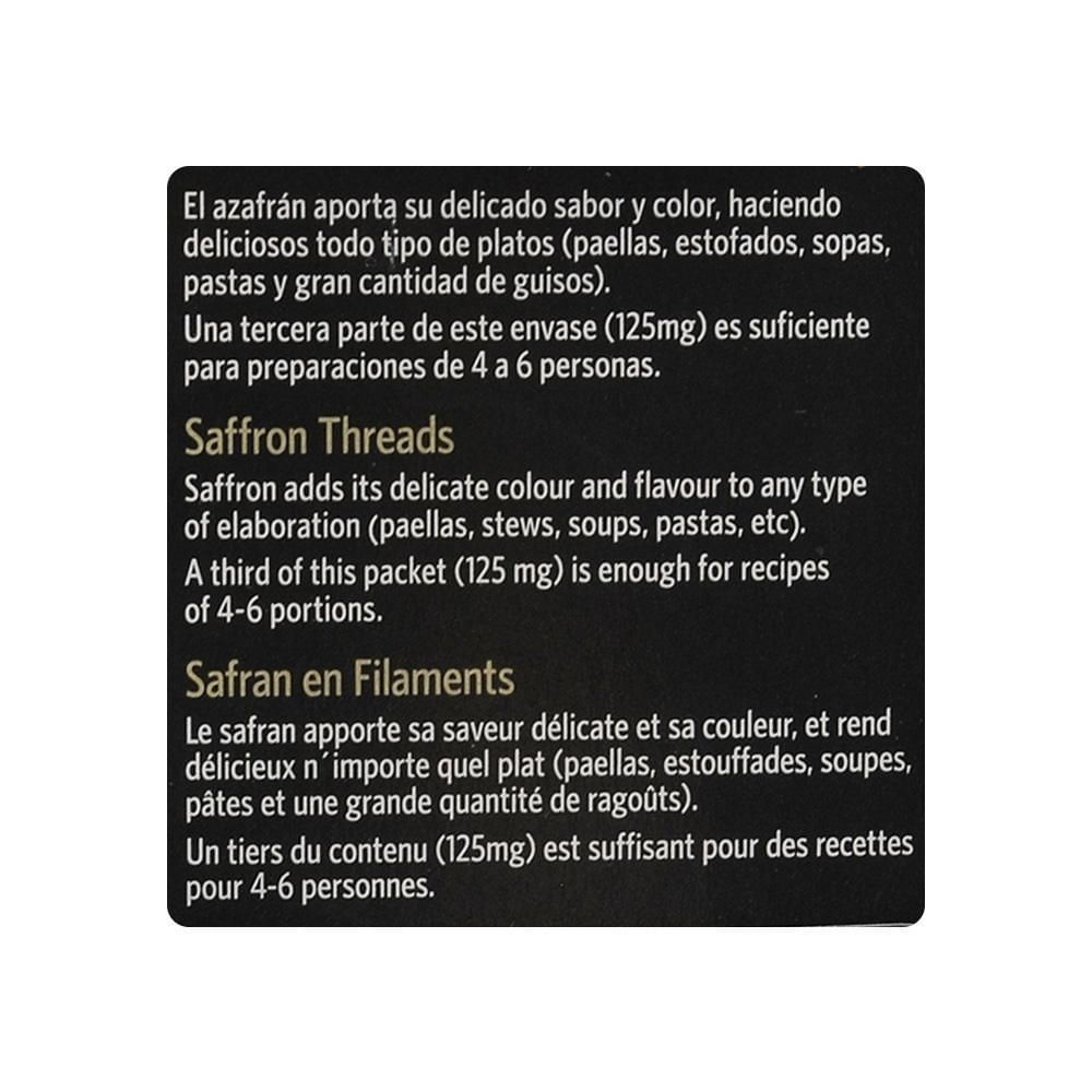 Azafrán CARMENCITA hebras (0.375  gr) img #2