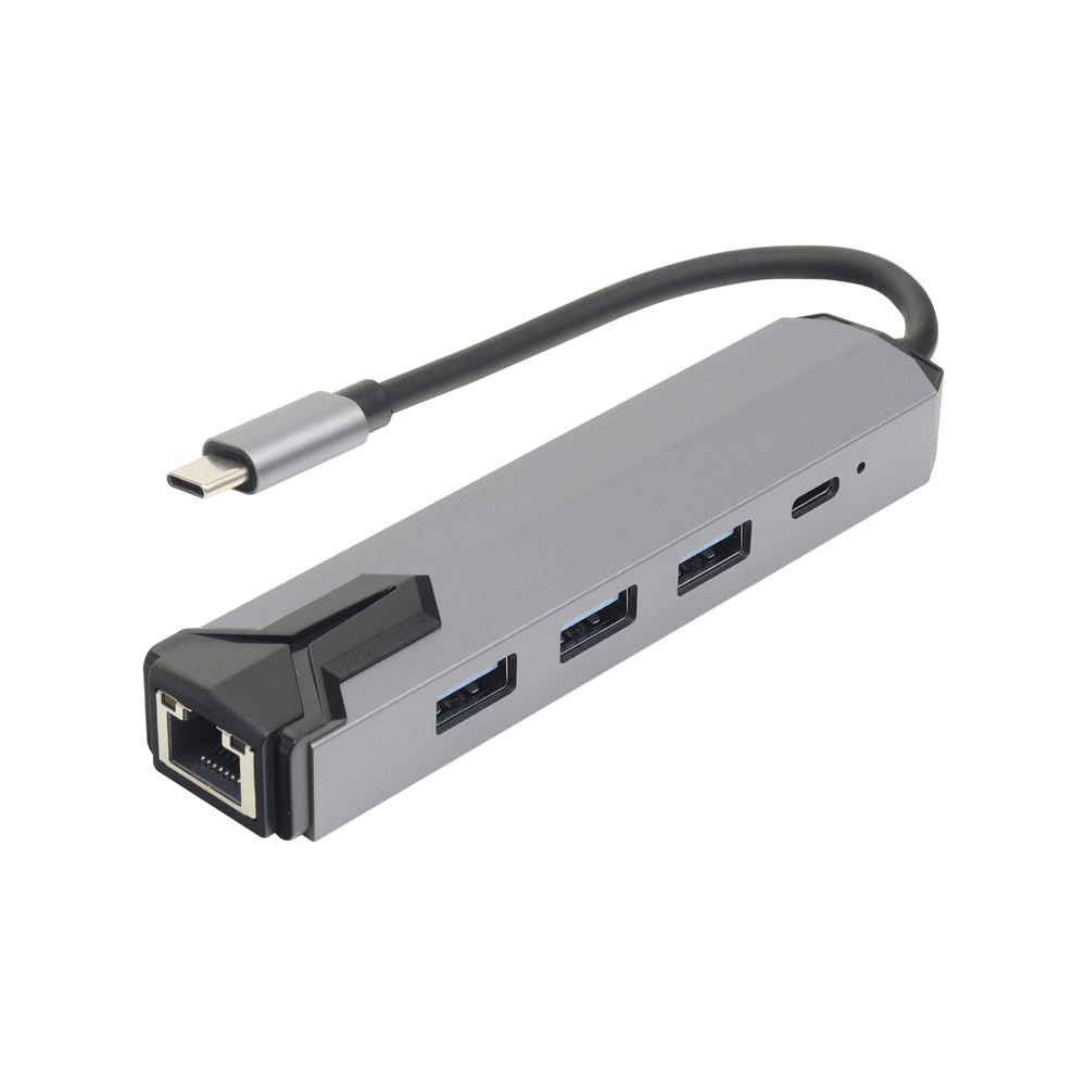 Adaptador Tipo C A Usb 3.0 X3 + Rj45 + Pd 11911 img #1