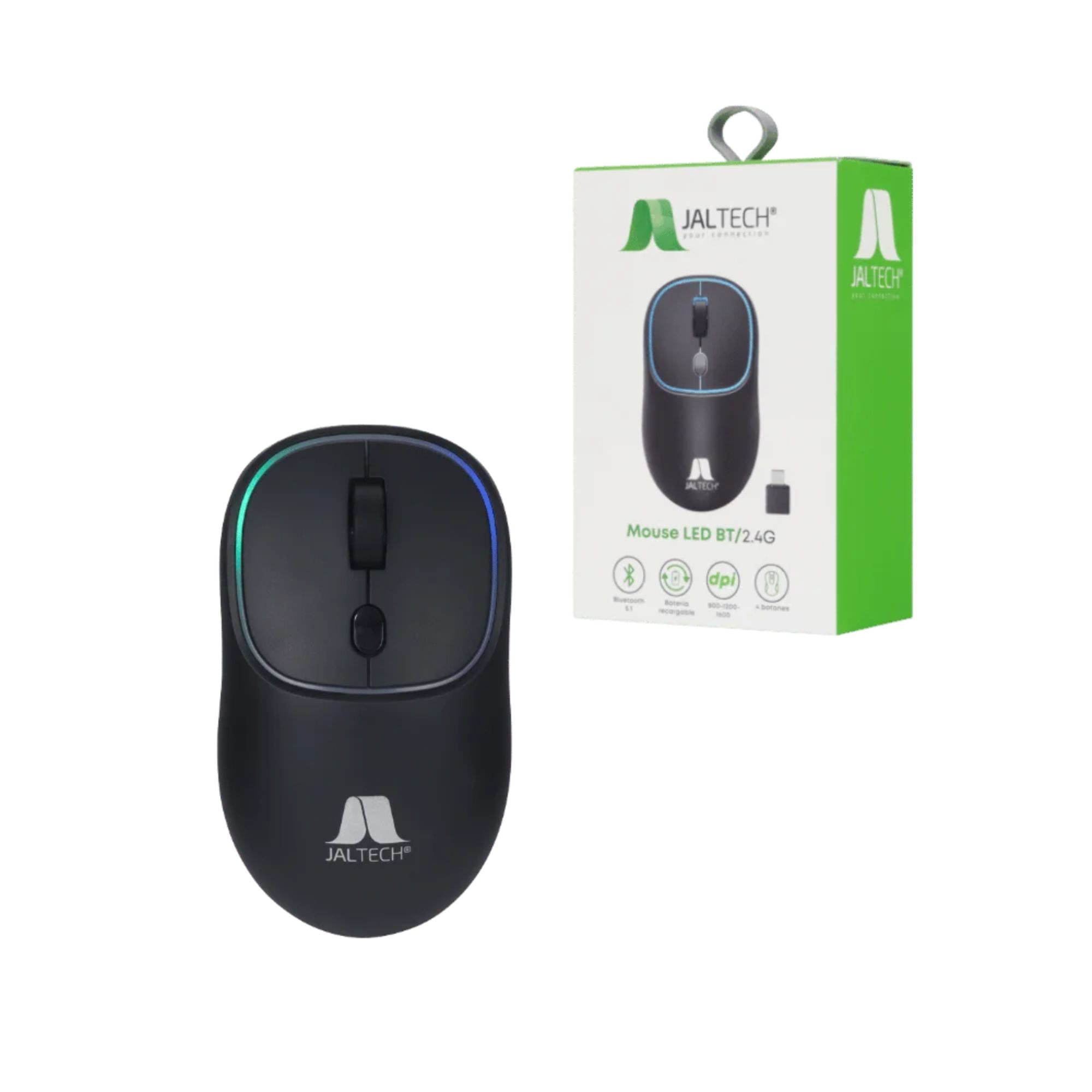 Mouse Inalambrico Jaltech Led Bt/2.4 G618 Negro 11775 img #1