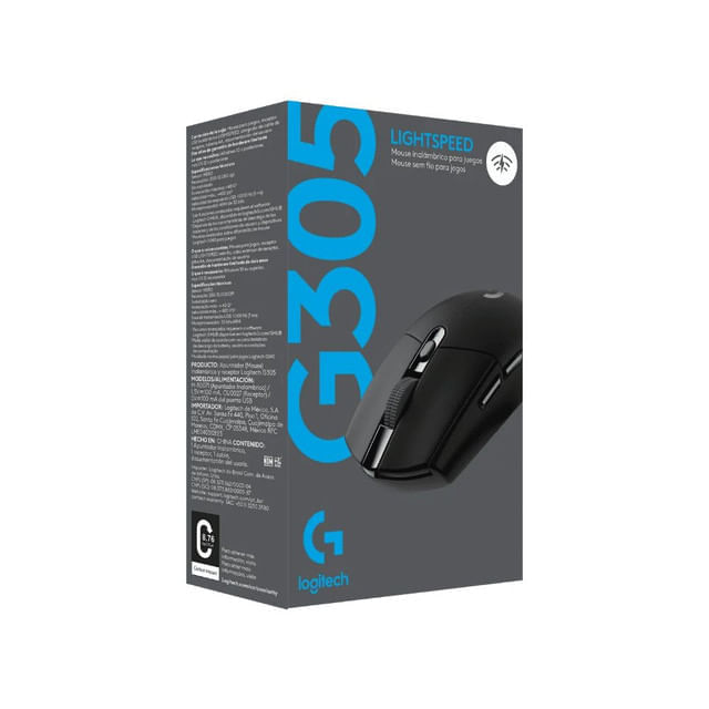 Mouse G305 Lightspeed Logitech Gaming Inalambrico Negro img #5
