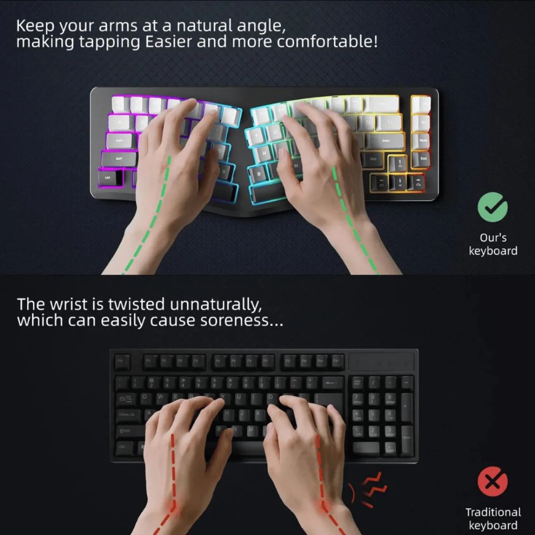 Teclado Gamer Ergonómico Rgb - Alámbrico 57092 img #4