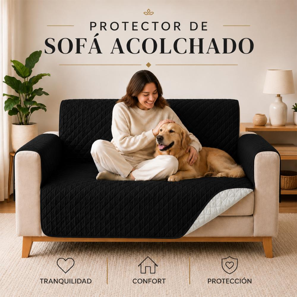 Protector Sofá 2 Puestos Negro/Gris img #4