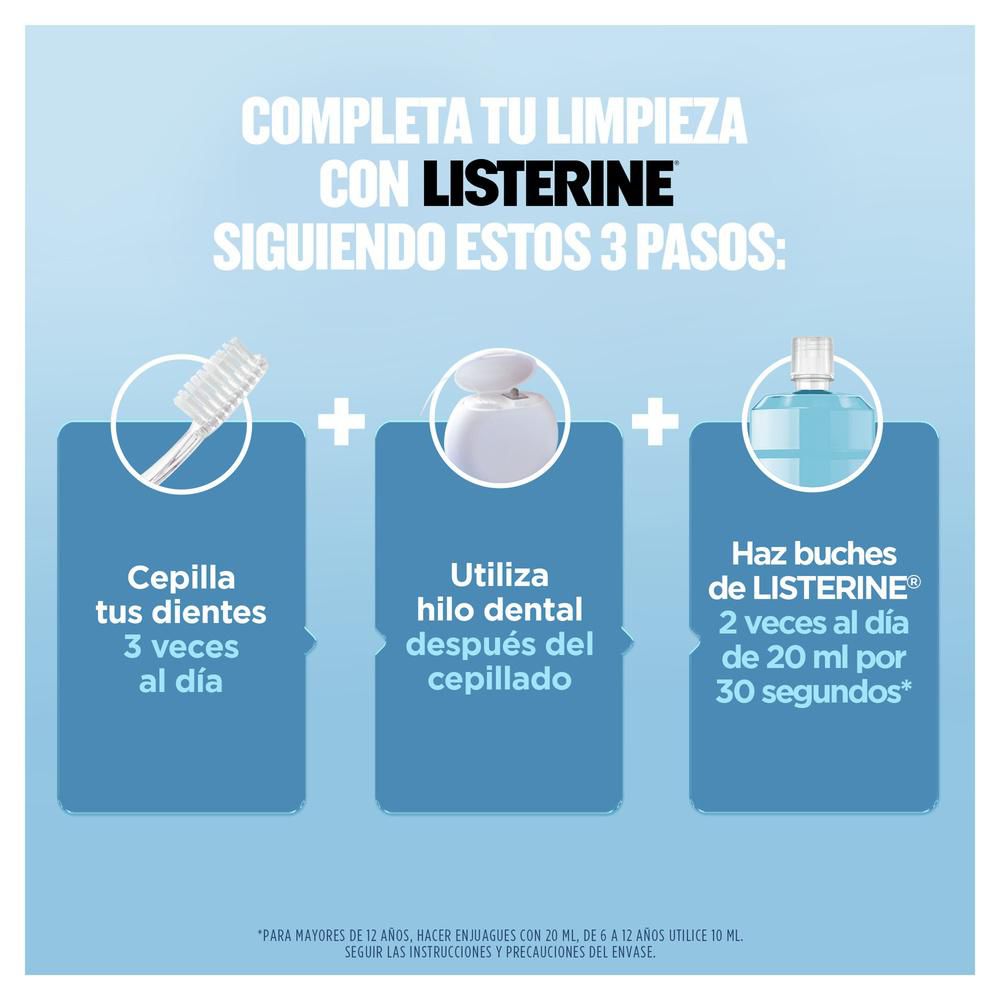 Enjuague bucal LISTERINE control cálculo frescura suave (500  ml) img #5