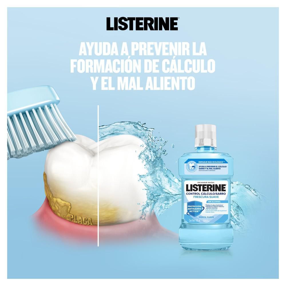 Enjuague bucal LISTERINE control cálculo frescura suave (500  ml) img #6