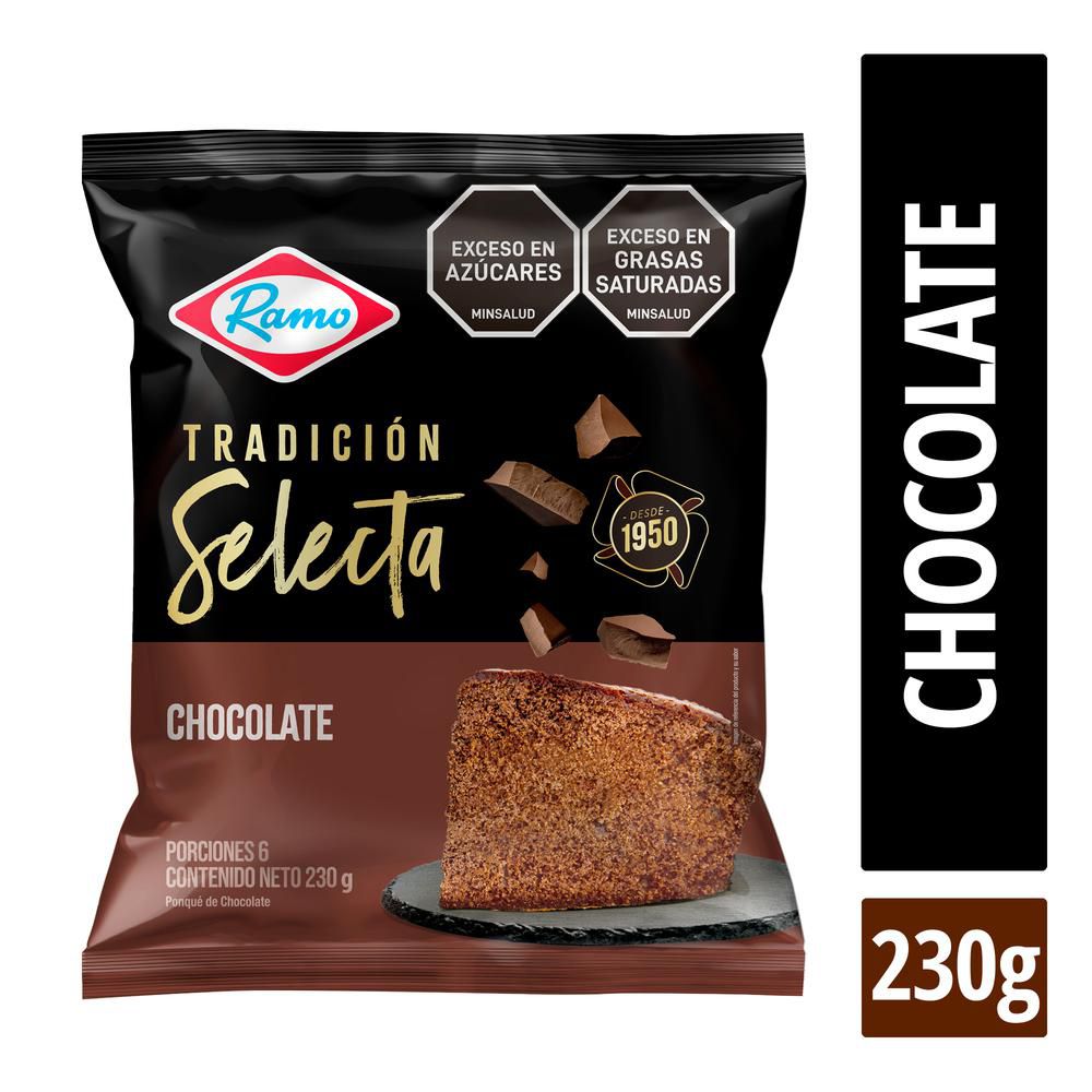 Ponqué RAMO Tradición Selecta Chocolate (230  gr) img #1