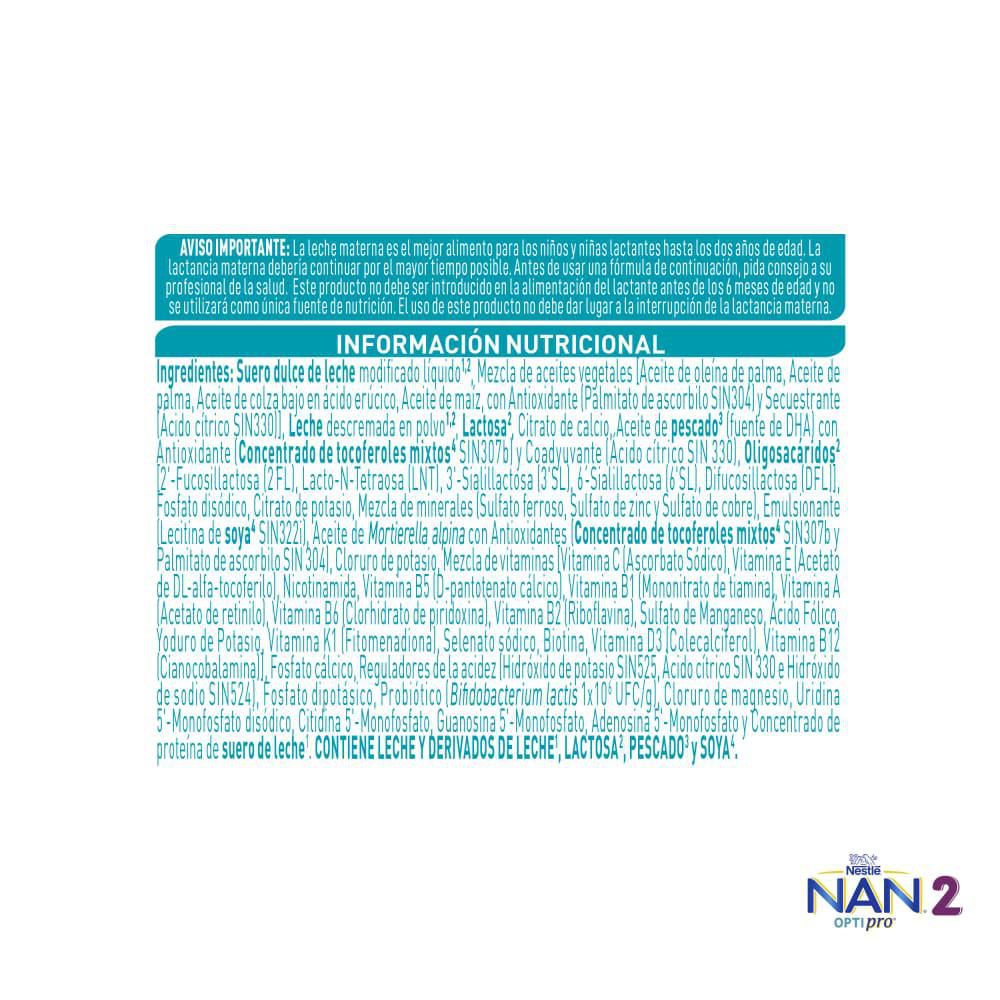 Fórmula infantil NAN optipro 2 lata (900  gr) img #6