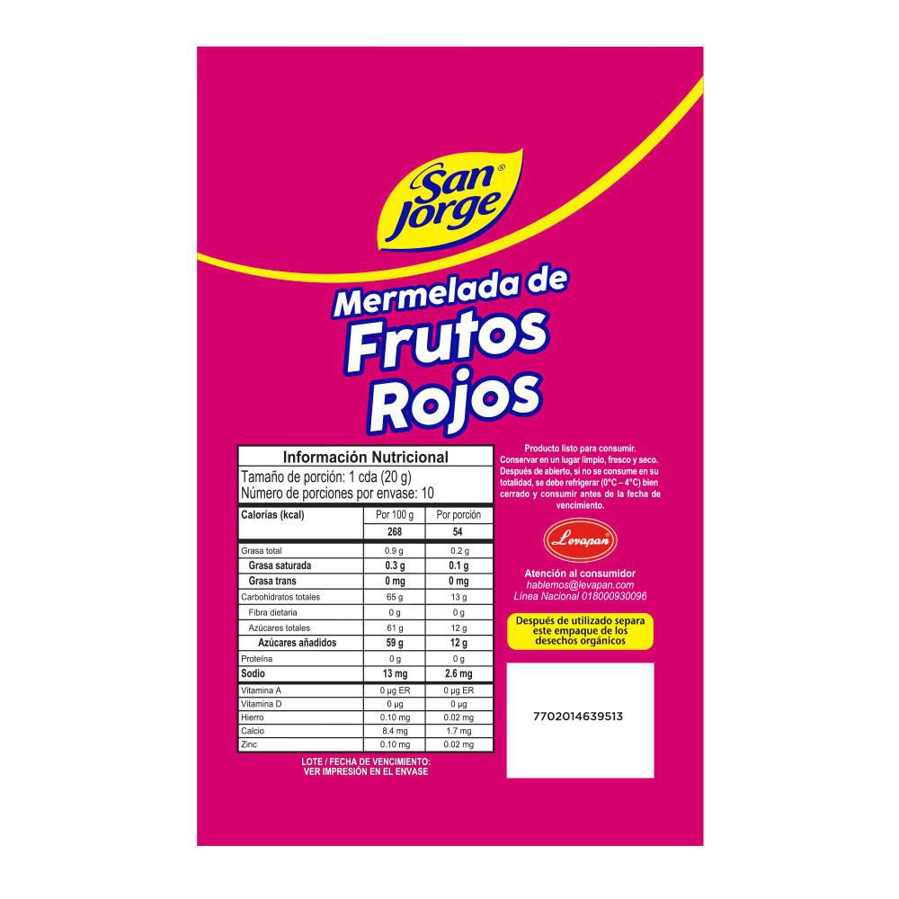 Mermelada SAN JORGE de frutos rojos (200  gr) img #2