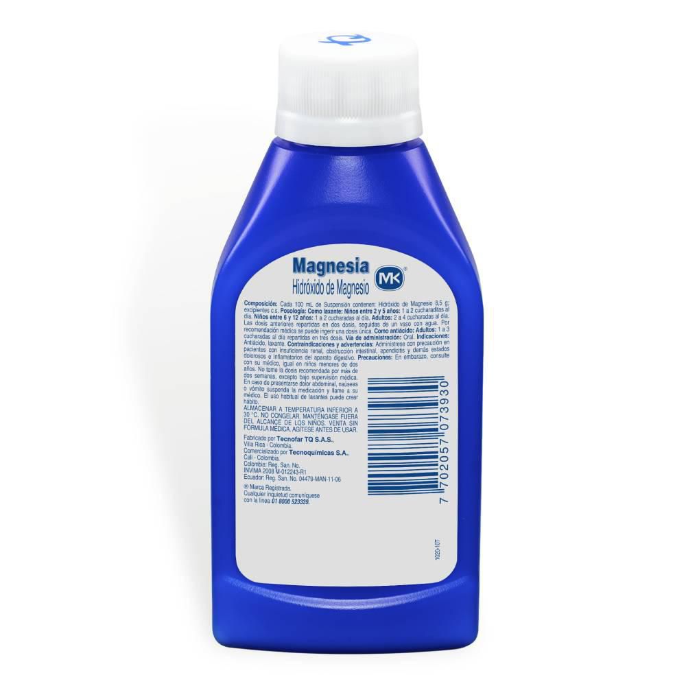 Hidróxido de magnesio MAGNESIA MK antiácido y laxante tradicional (120  ml) img #2