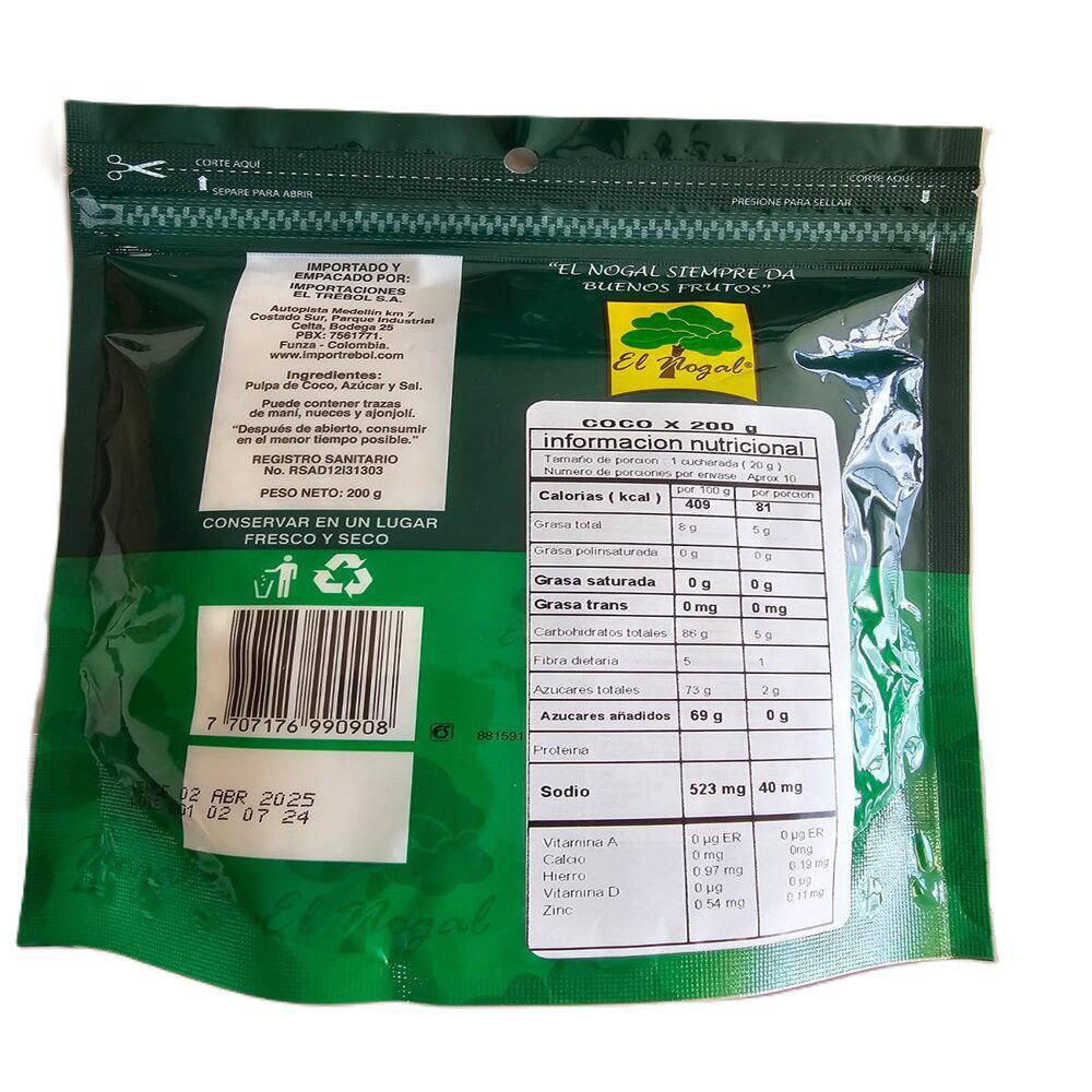 Coco EL NOGAL producto natural (200  gr) img #2