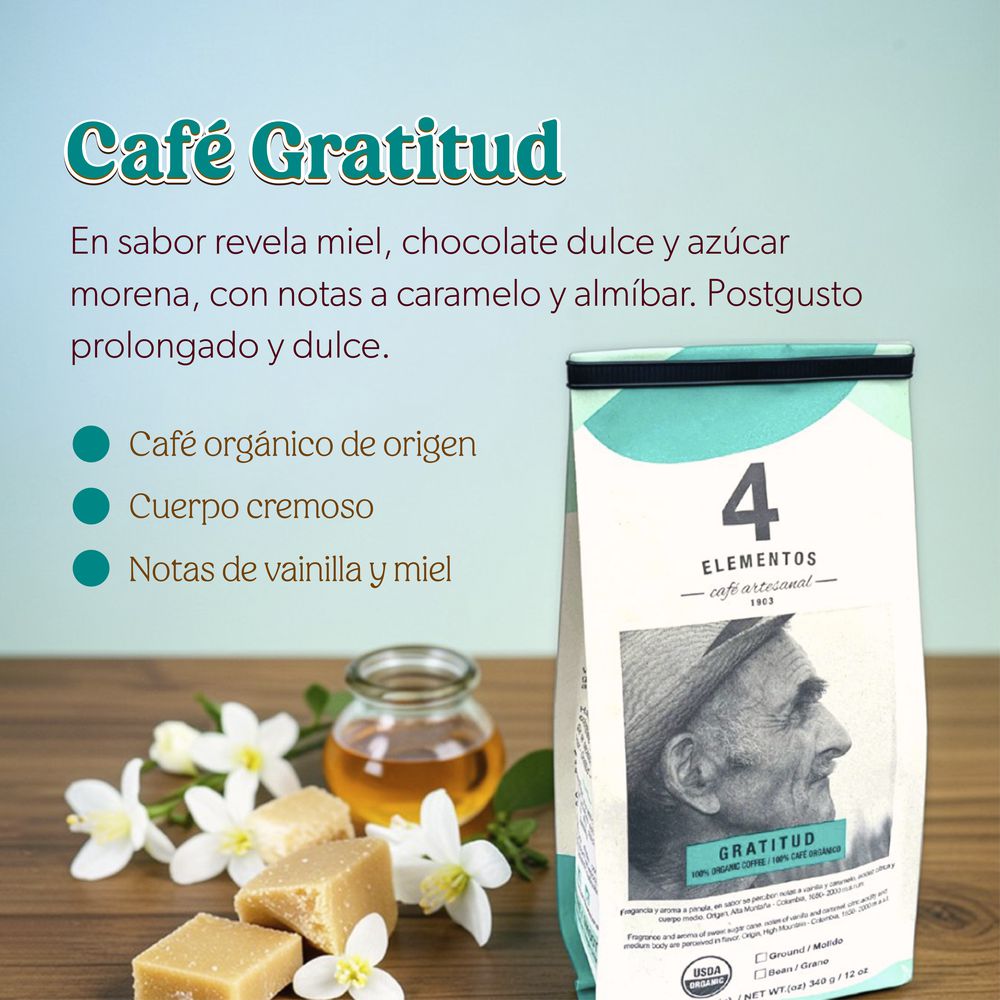 Café 4 ELEMENTOS grano gratitud (340  gr) img #3