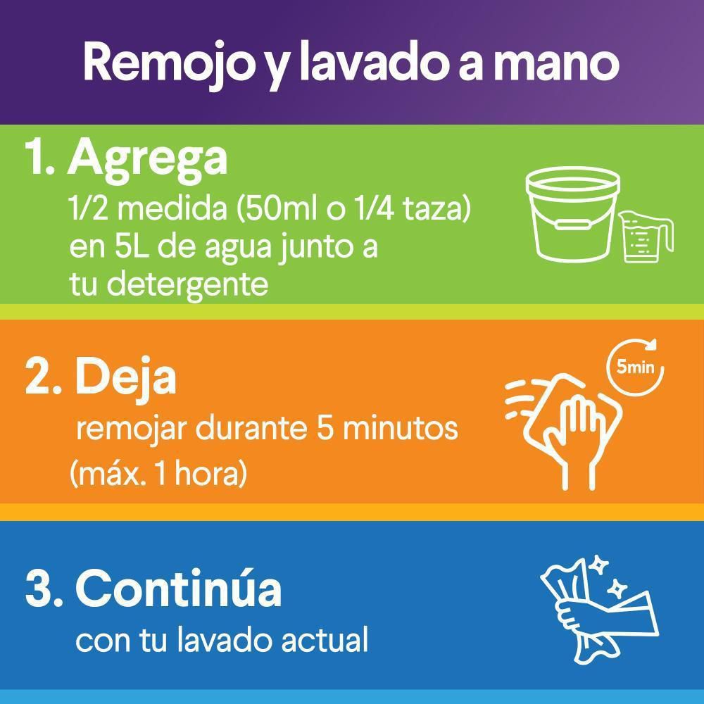Quitamanchas sin cloro CLOROX 4 en 1 para ropa color (450  ml) img #3