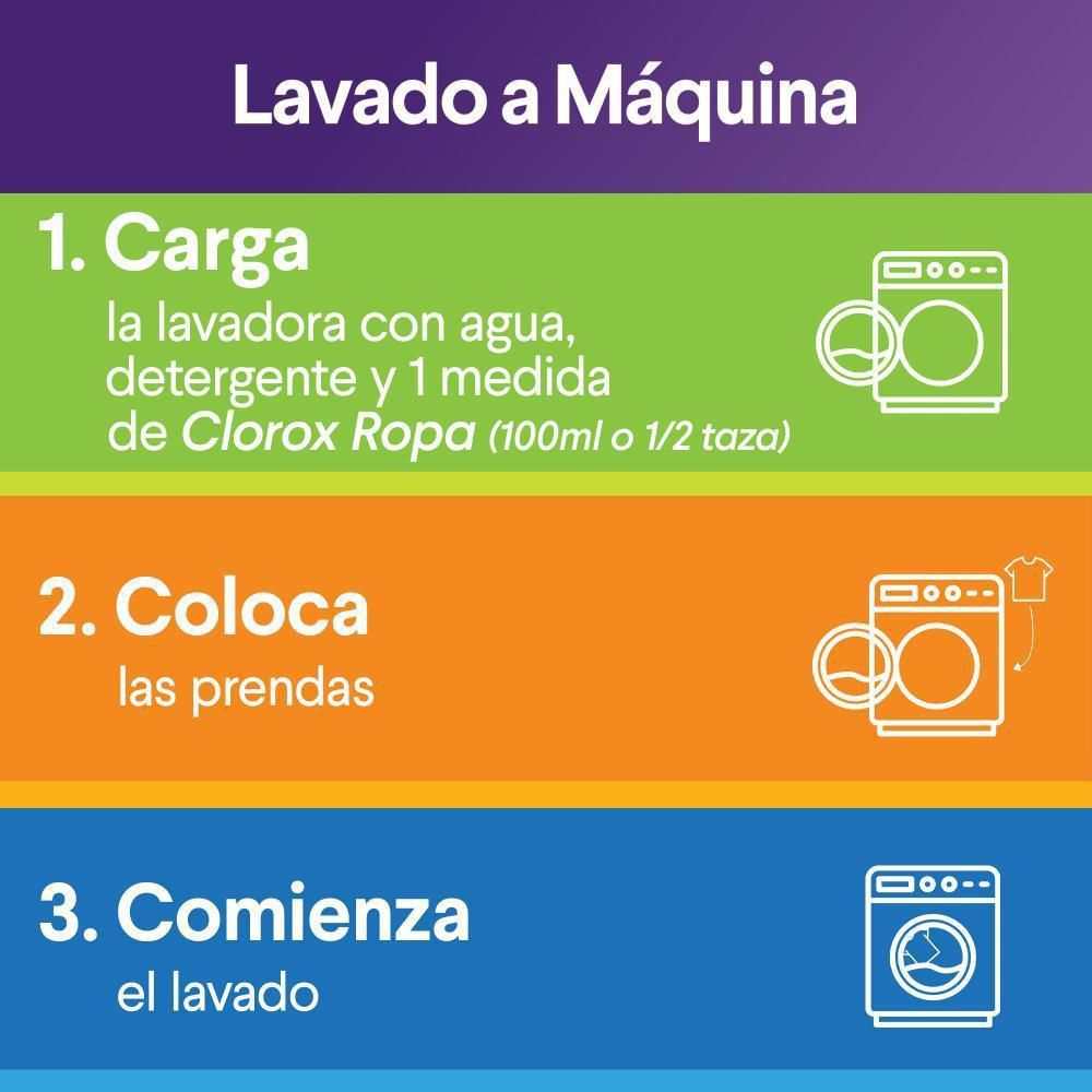 Quitamanchas sin cloro CLOROX 4 en 1 para ropa color (450  ml) img #4