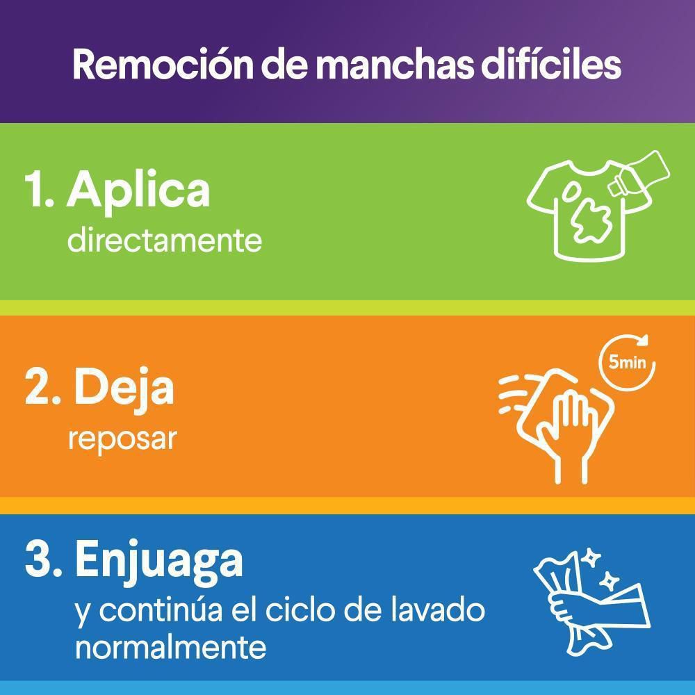 Quitamanchas sin cloro CLOROX 4 en 1 para ropa color (450  ml) img #5