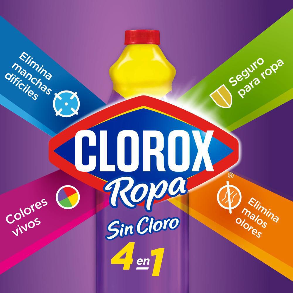 Quitamanchas sin cloro CLOROX 4 en 1 para ropa color (450  ml) img #6