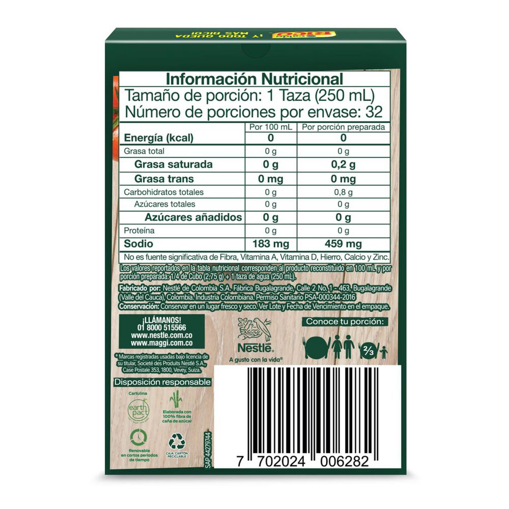 Caldo deshidratado RICO con verduras x8 cubos (88  gr) img #2