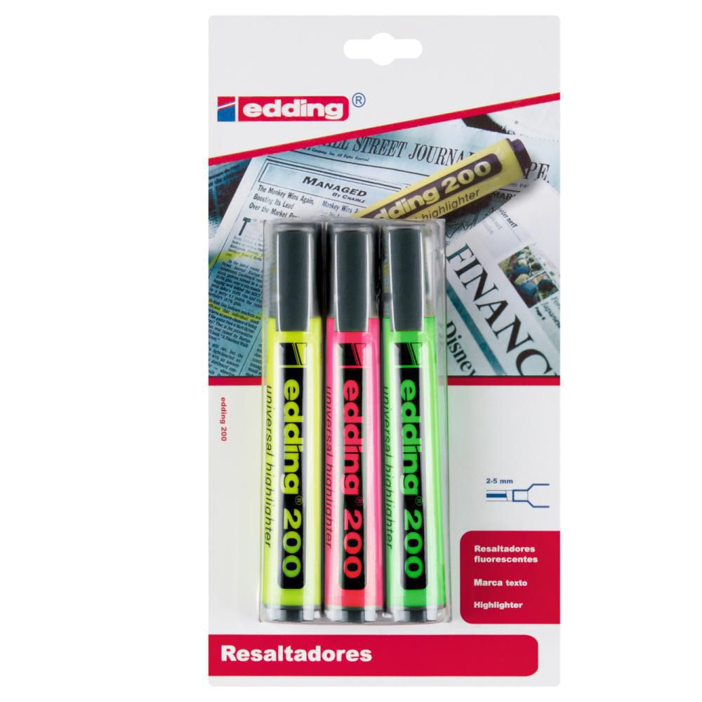 Resaltador 200 X3 Colores EDDING img #1