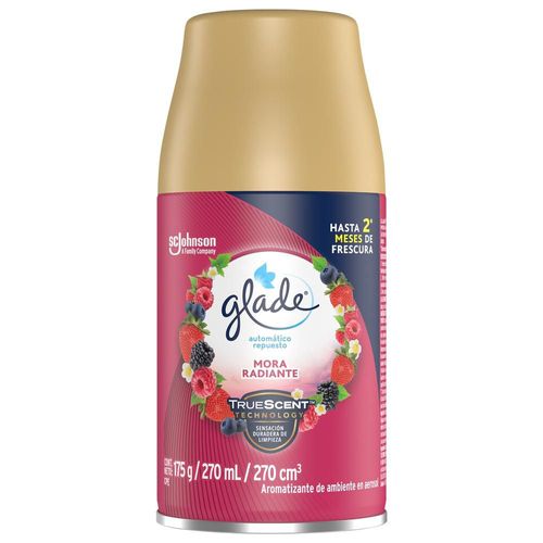 Ambientador GLADE repuesto automático mora radiante (270  ml)