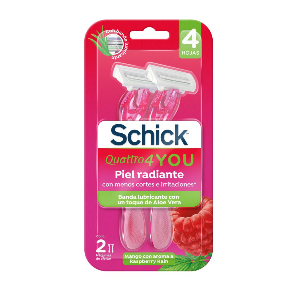 Máquina de afeitar SCHICK quattro you raspberry rain (2  und) img #1