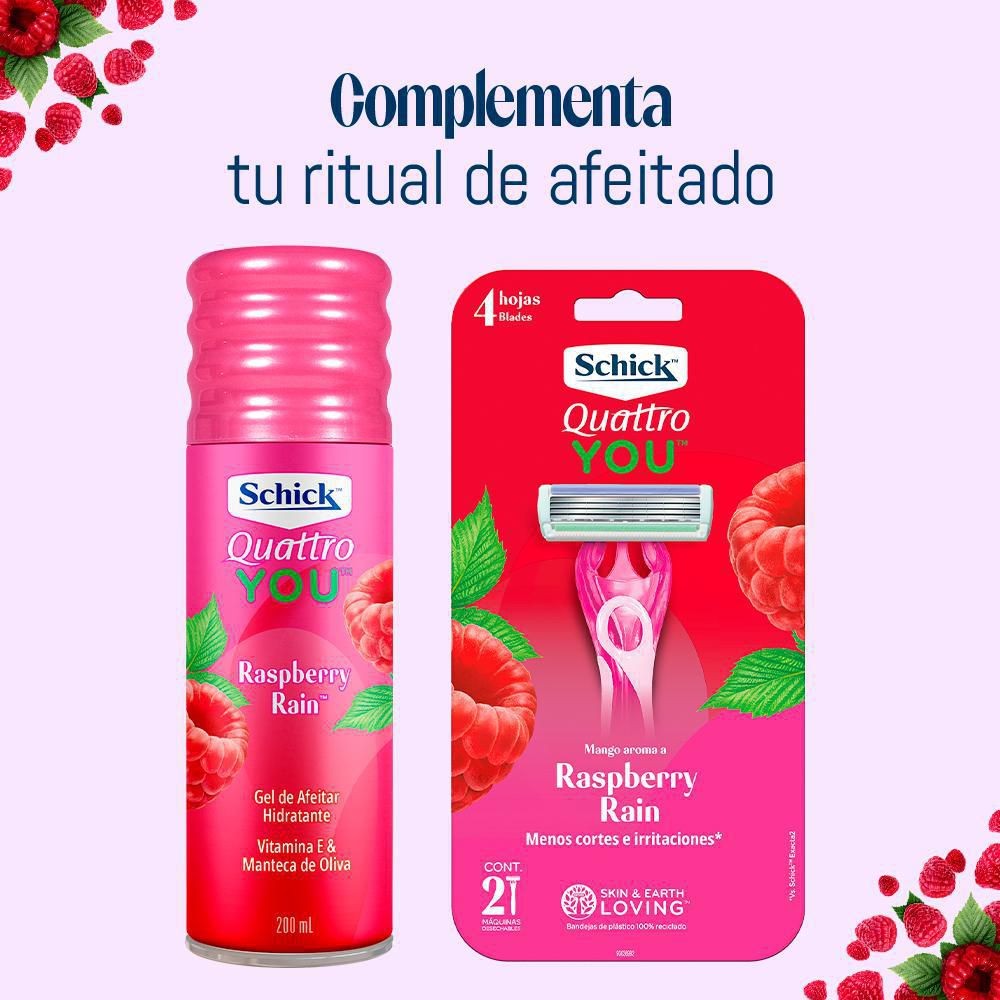 Máquina de afeitar SCHICK quattro you raspberry rain (2  und) img #4